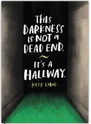 Darkness is a hallway Postcard